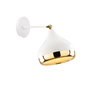 Opviq Lámpara de pared Blanco y Dorado